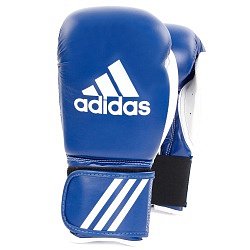 Перчатки бокс. Adidas 12 унц. /нат.кожа/ (синий)