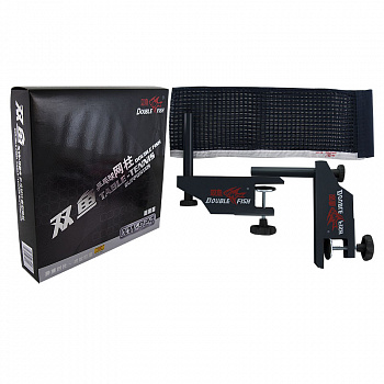 Сетка н/т DOUBLE FISH XW-924C, в компл. с мет. стойками, измерит. высоты, черная