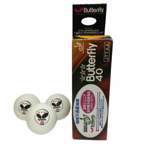 Мяч н/т Butterfly 3* GB6A белый