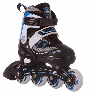Роликовые коньки Nova раздвижные ЛИКВИДАЦИЯ (S (30-33) black/blue)
