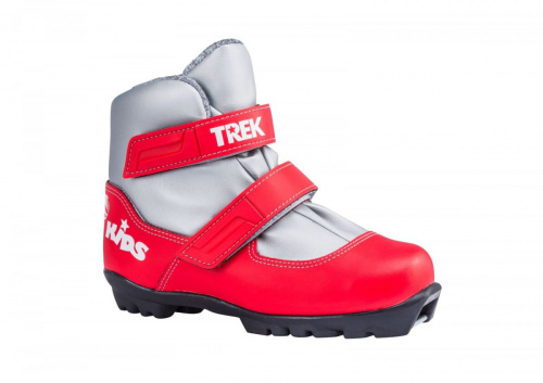 Ботинки лыжные TREK Kids1 детские (красный, лого белый) N