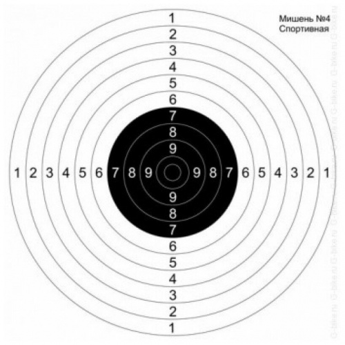 Мишень Remington №4 спортивная 500х500 черная 